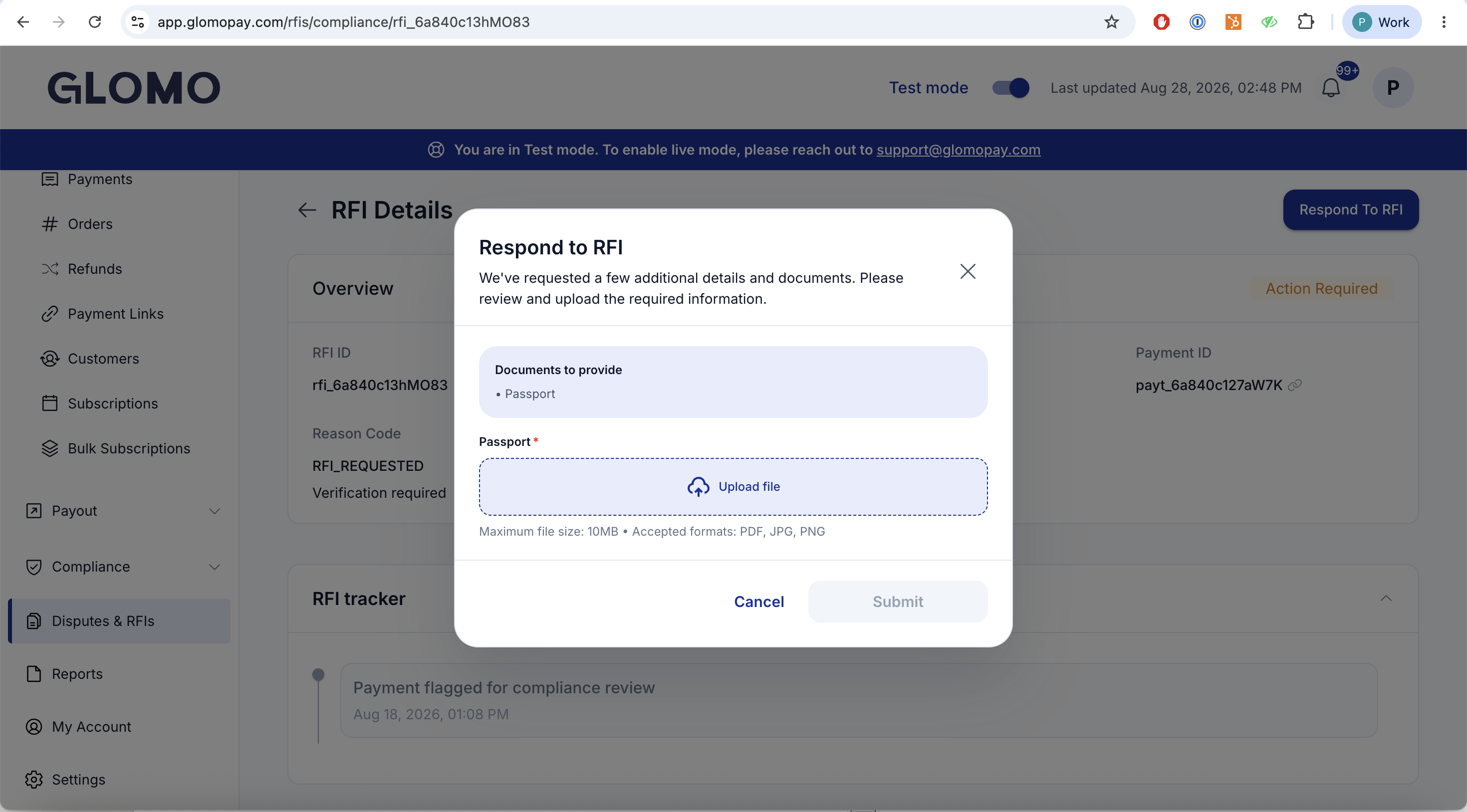 Respond to RFI preview